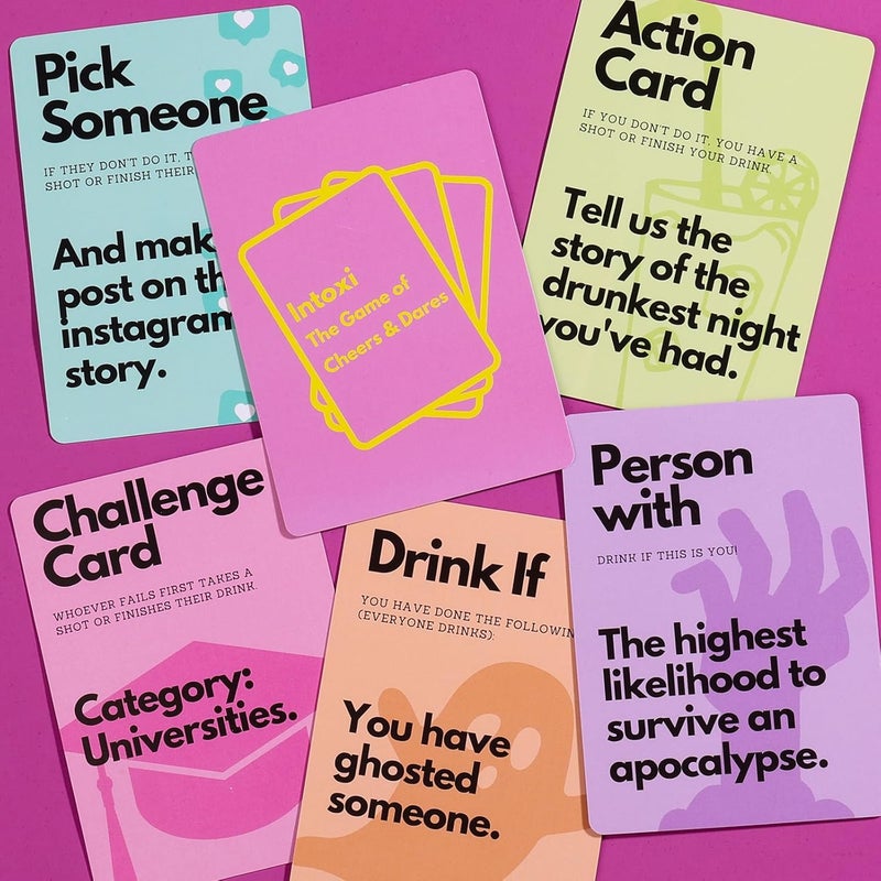 Fofeadm Drinking Card Games for Adults, Fun Adults Drinking Games with 100 Cards, Great for Game Night & Parties, 21st Birthday Gift & Bachelorette Party Games, Age 21+ - Image 2